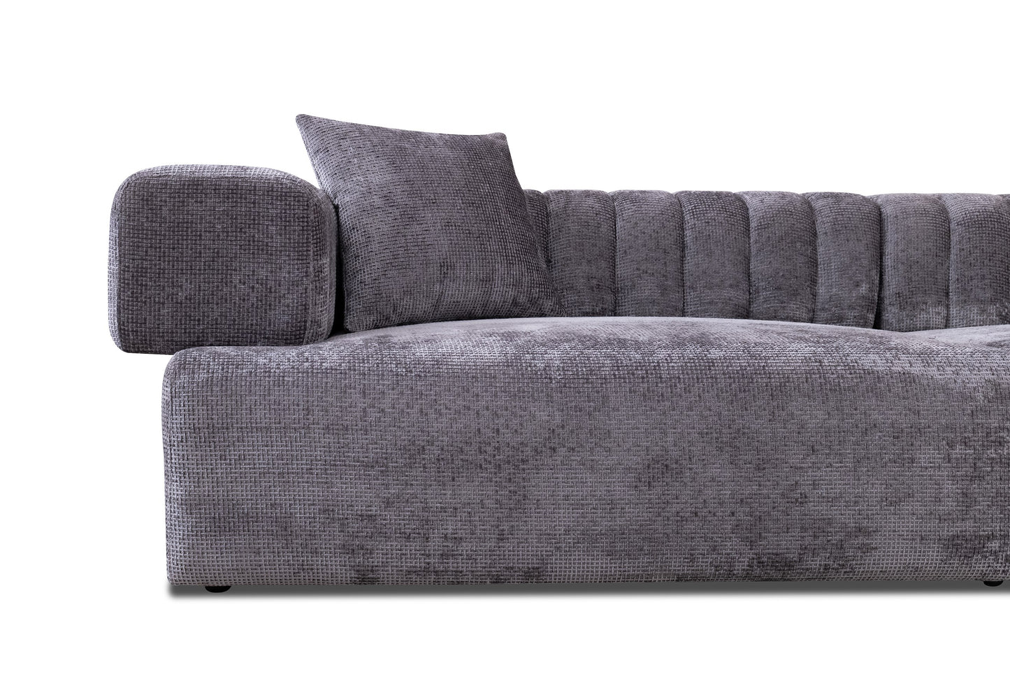Divani Casa Moreno Modern Grey Fabric 4-Seater Sofa