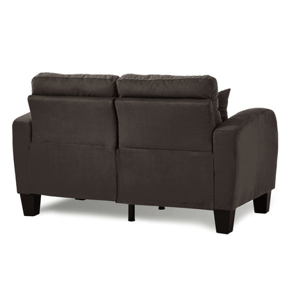Homelegance Sinclair Loveseat in Chocolate Textured Fabric 8202CH-2