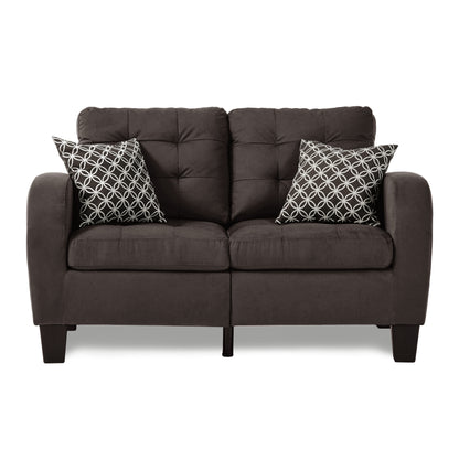 Homelegance Sinclair Loveseat in Chocolate Textured Fabric 8202CH-2