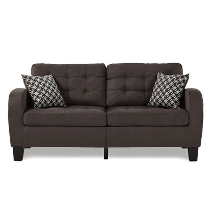 Homelegance Sinclair Sectional Sofa in Chocolate with Decorative Pillows 8202CH-3