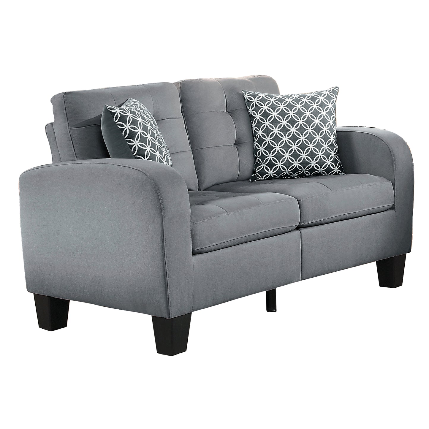 Homelegance Sinclair Loveseat in Textured Gray Upholstery 8202GRY-2