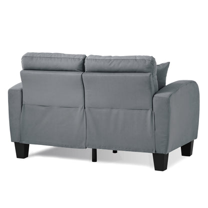 Homelegance Sinclair Loveseat in Textured Gray Upholstery 8202GRY-2