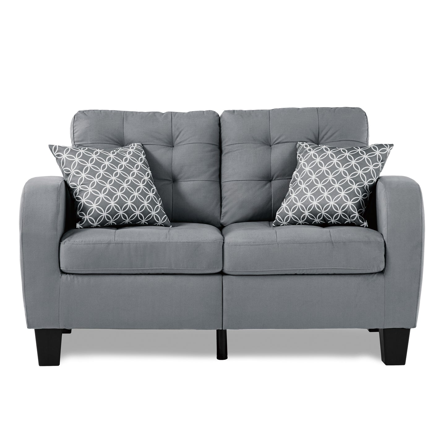 Homelegance Sinclair Loveseat in Textured Gray Upholstery 8202GRY-2