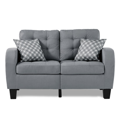 Homelegance Sinclair Loveseat in Textured Gray Upholstery 8202GRY-2
