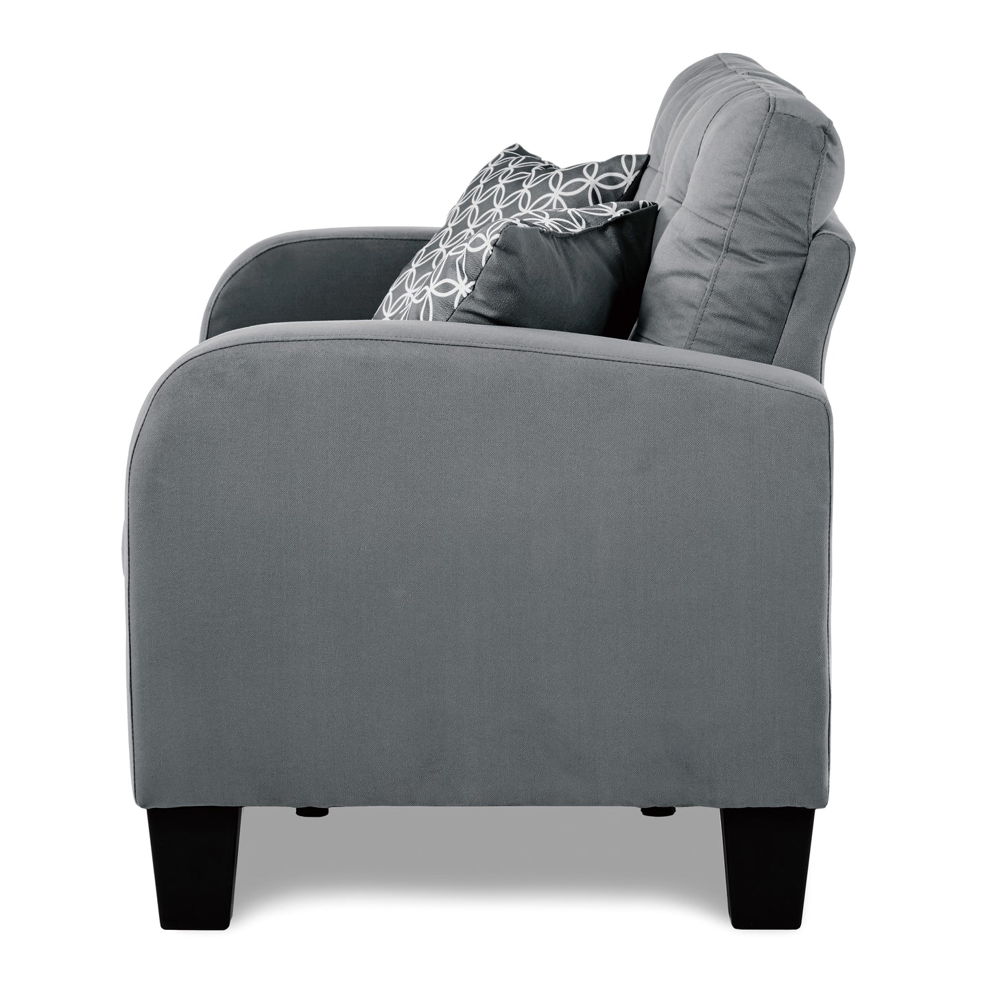 Homelegance Sinclair Loveseat in Textured Gray Upholstery 8202GRY-2
