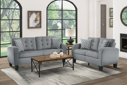 Homelegance Sinclair Loveseat in Textured Gray Upholstery 8202GRY-2