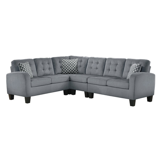 Homelegance Sinclair Sectional Sofa in Gray 8202GRY-SC