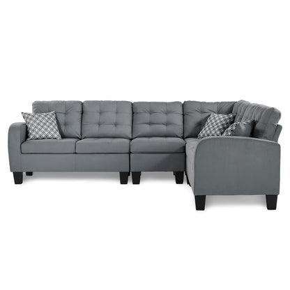 Homelegance Sinclair Sectional Sofa in Gray 8202GRY-SC