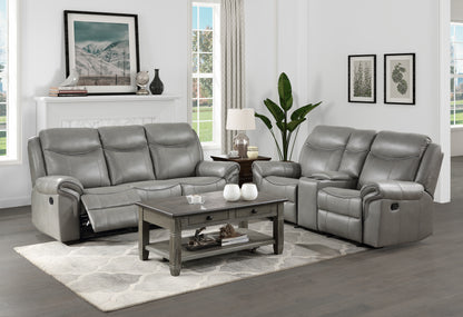 Homelegance Aram Glider Reclining Loveseat in Gray 8206GRY-2