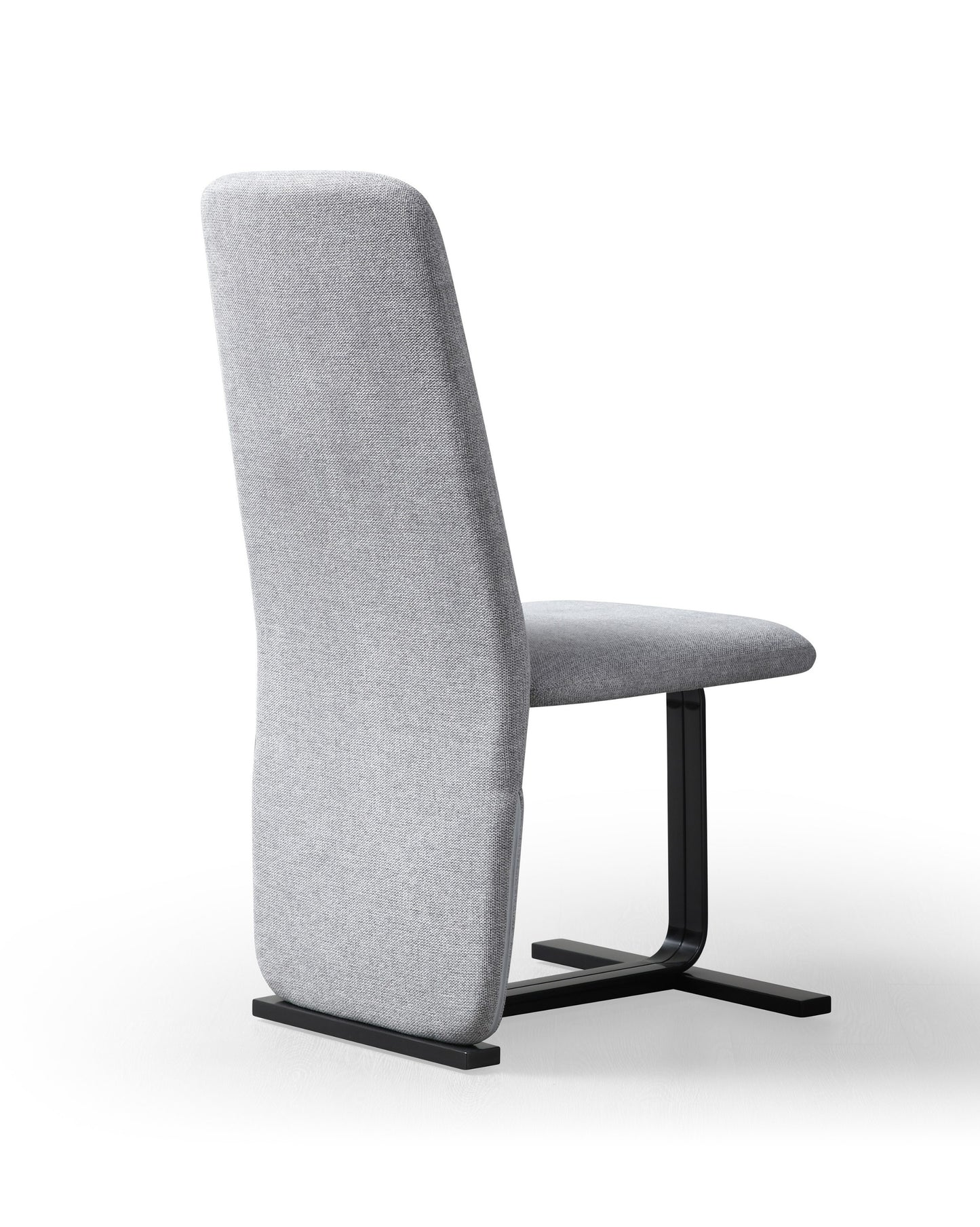 Modrest Tasha Modern Grey Linen Brushed Gunmetal Dining Chair