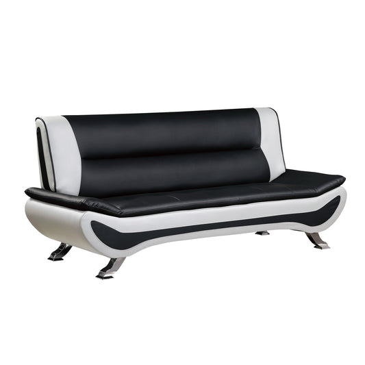 Homelegance Veloce Sectional Sofa Black and White Faux Leather 8219-3