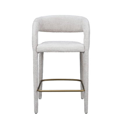 Modrest Faerron Modern Light Grey Fabric Counter Chair