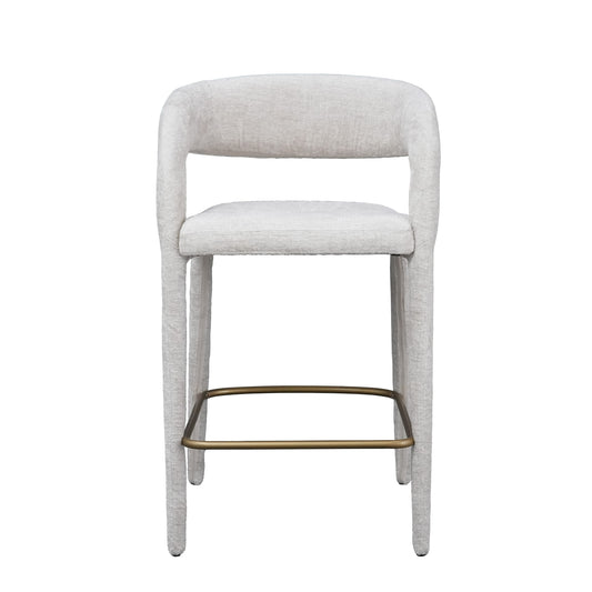 Modrest Faerron Modern Light Grey Fabric Counter Chair