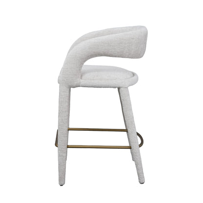 Modrest Faerron Modern Light Grey Fabric Counter Chair