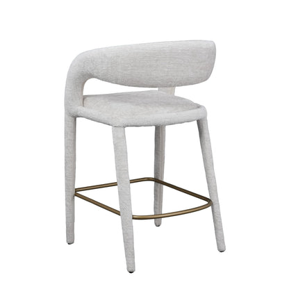 Modrest Faerron Modern Light Grey Fabric Counter Chair