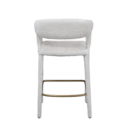 Modrest Faerron Modern Light Grey Fabric Counter Chair