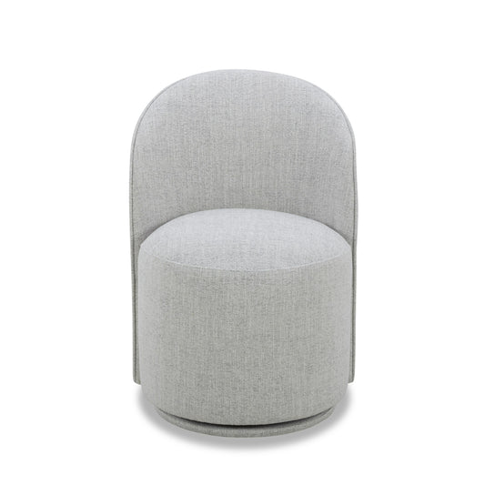 Modrest Correa Modern Light Grey Fabric Swivel Dining Chair