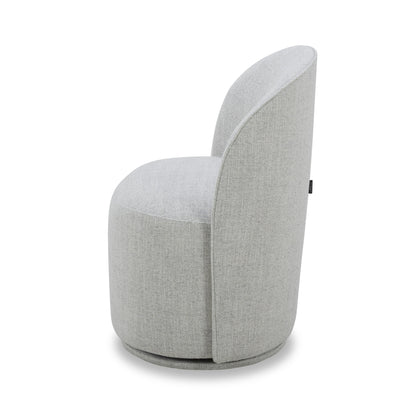 Modrest Correa Modern Light Grey Fabric Swivel Dining Chair