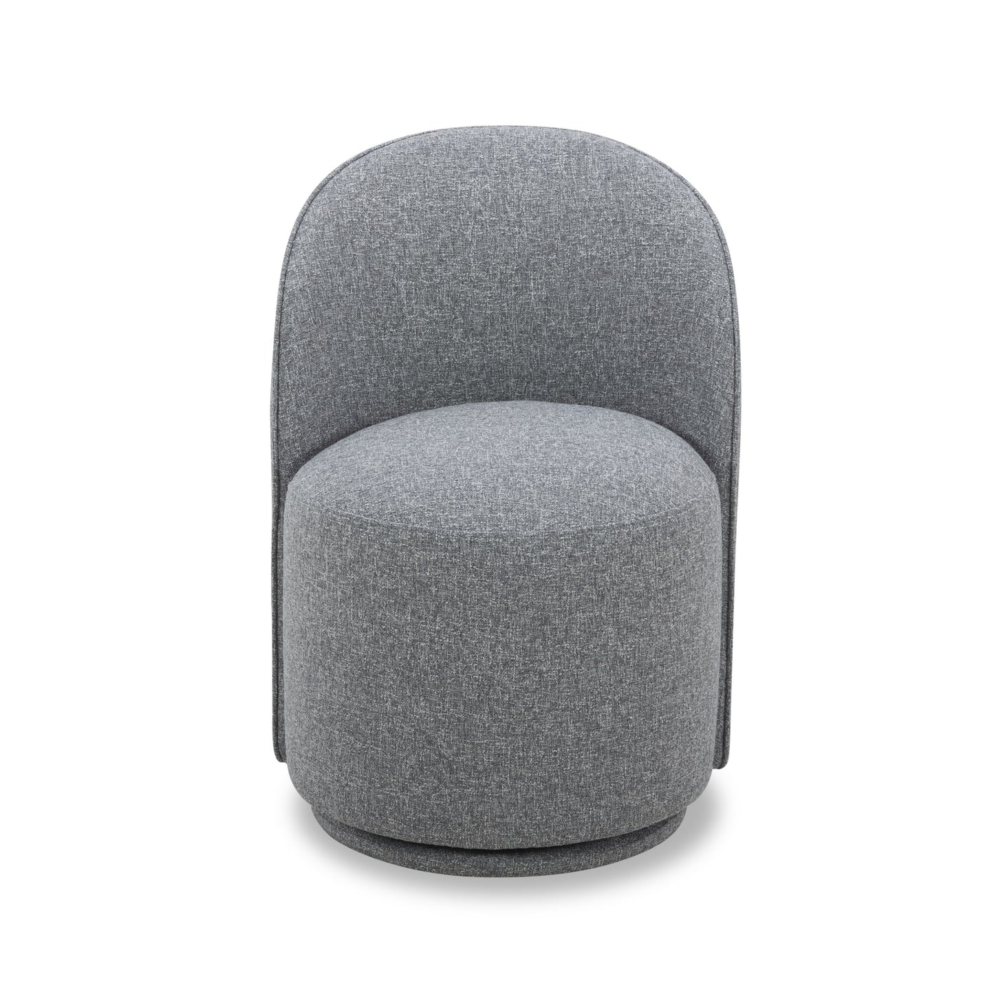 Modrest Correa Modern Grey Fabric Swivel Dining Chair