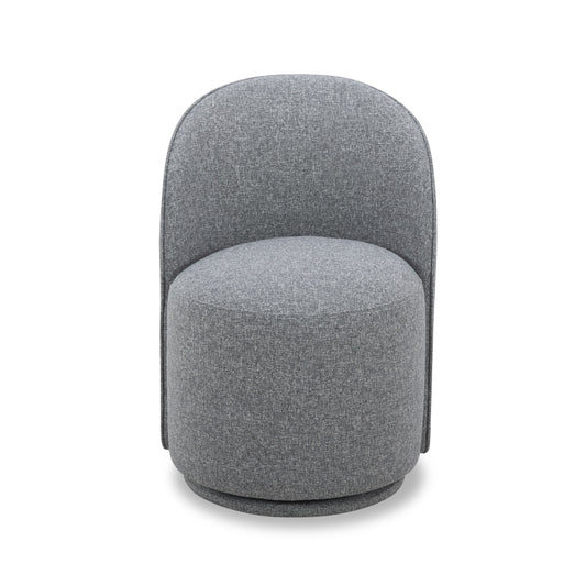 Modrest Correa Modern Grey Fabric Swivel Dining Chair