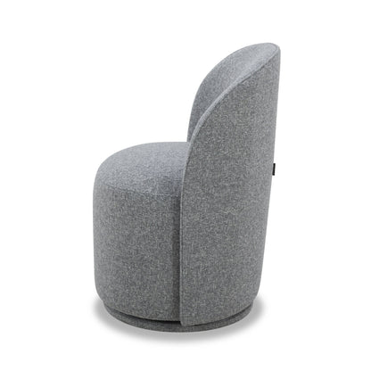 Modrest Correa Modern Grey Fabric Swivel Dining Chair