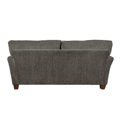 Homelegance Alain Loveseat in Brownish Gray Chenille with Dark Cherry Legs 8225-2