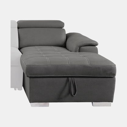 Homelegance Ferriday Sectional Sofa Soft Gray Upholstery 8228GY