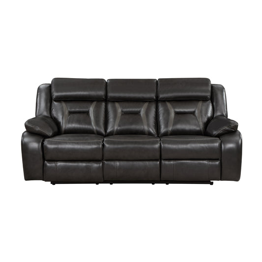 Homelegance Amite Sectional Sofa Dark Gray with USB Charging 8229NDG-3PW
