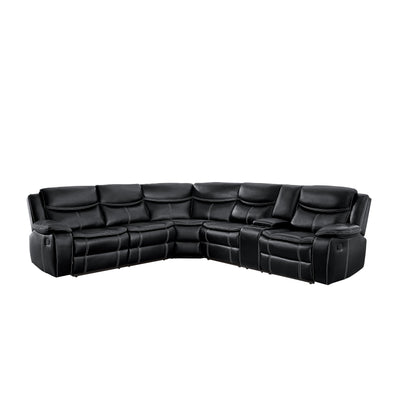 Homelegance Bastrop Sectional Sofa in Black 8230BLK-SC