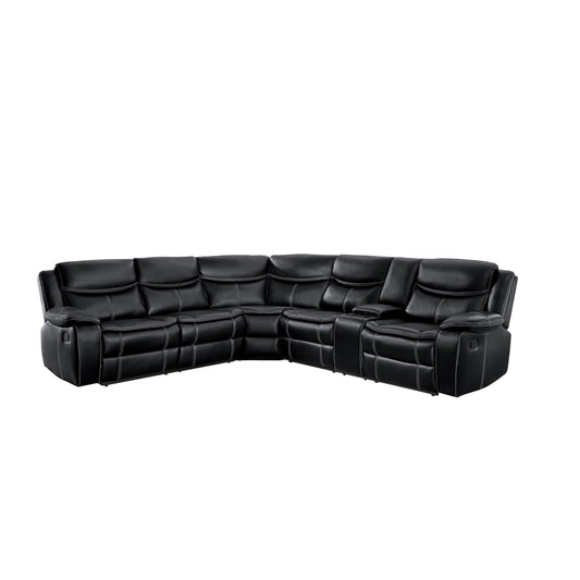 Homelegance Bastrop Sectional Sofa in Black 8230BLK-SC