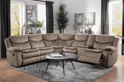 Homelegance Bastrop Sectional Sofa in 8230FBR-SC Stylish Comfort Design