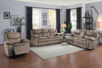 Homelegance Bastrop Glider Recliner Chair in Brown Polished Microfiber 8230FBR-1