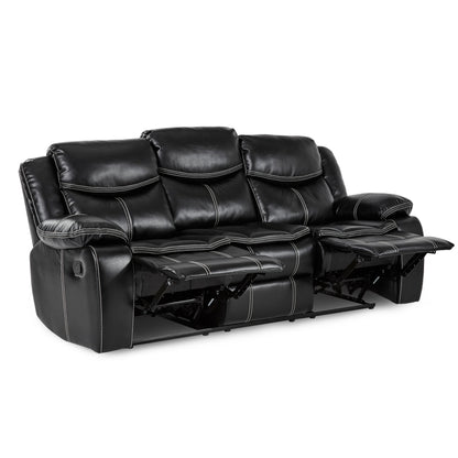 Homelegance Bastrop Black Double Reclining Sectional Sofa 8230BLK-3