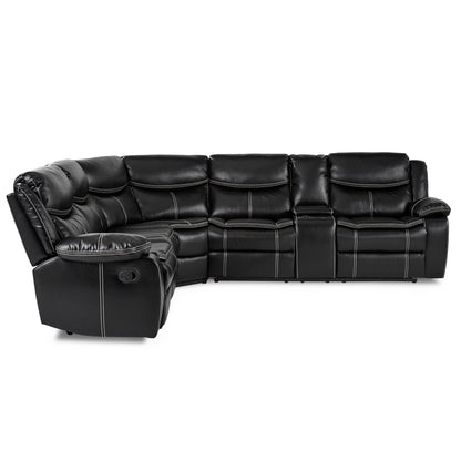 Homelegance Bastrop Sectional Sofa in Black 8230BLK-SC
