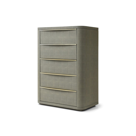Modrest Lois Modern Beige Shagreen Brass Chest