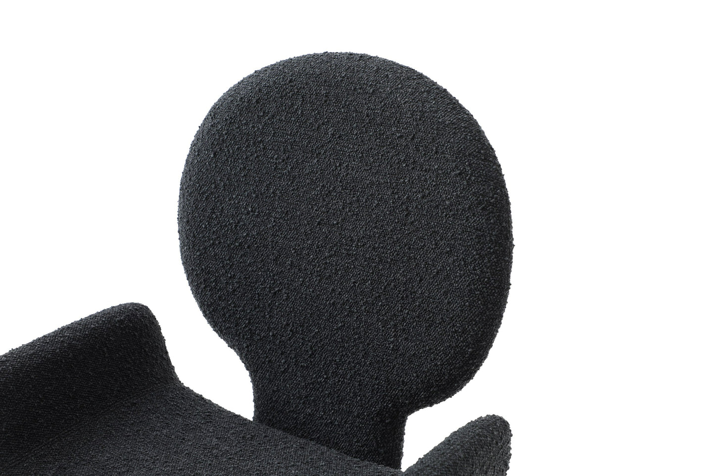 Modrest Neptune Contemporary Black Fabric Brushed Black Gun Dining Chair