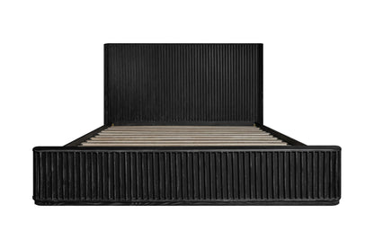 Modrest Fields Modern Black Acacia Bed