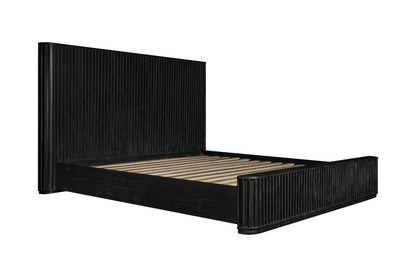 Modrest Fields Modern Black Acacia Bed