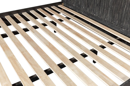 Modrest Fields Modern Black Acacia Bed