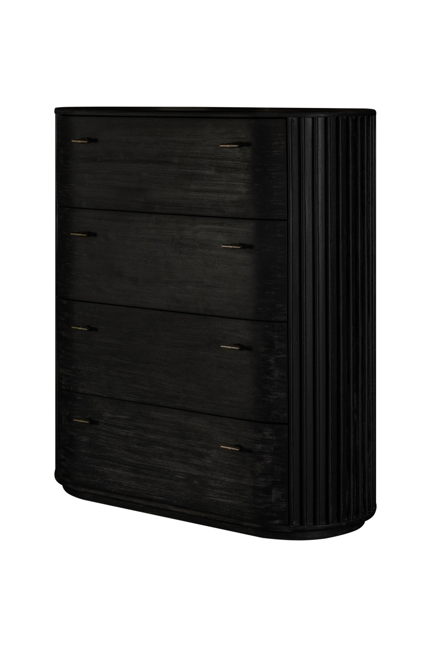 Modrest Fields Modern Black Acacia Chest