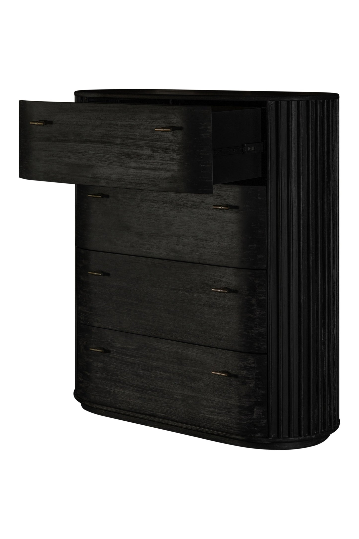 Modrest Fields Modern Black Acacia Chest