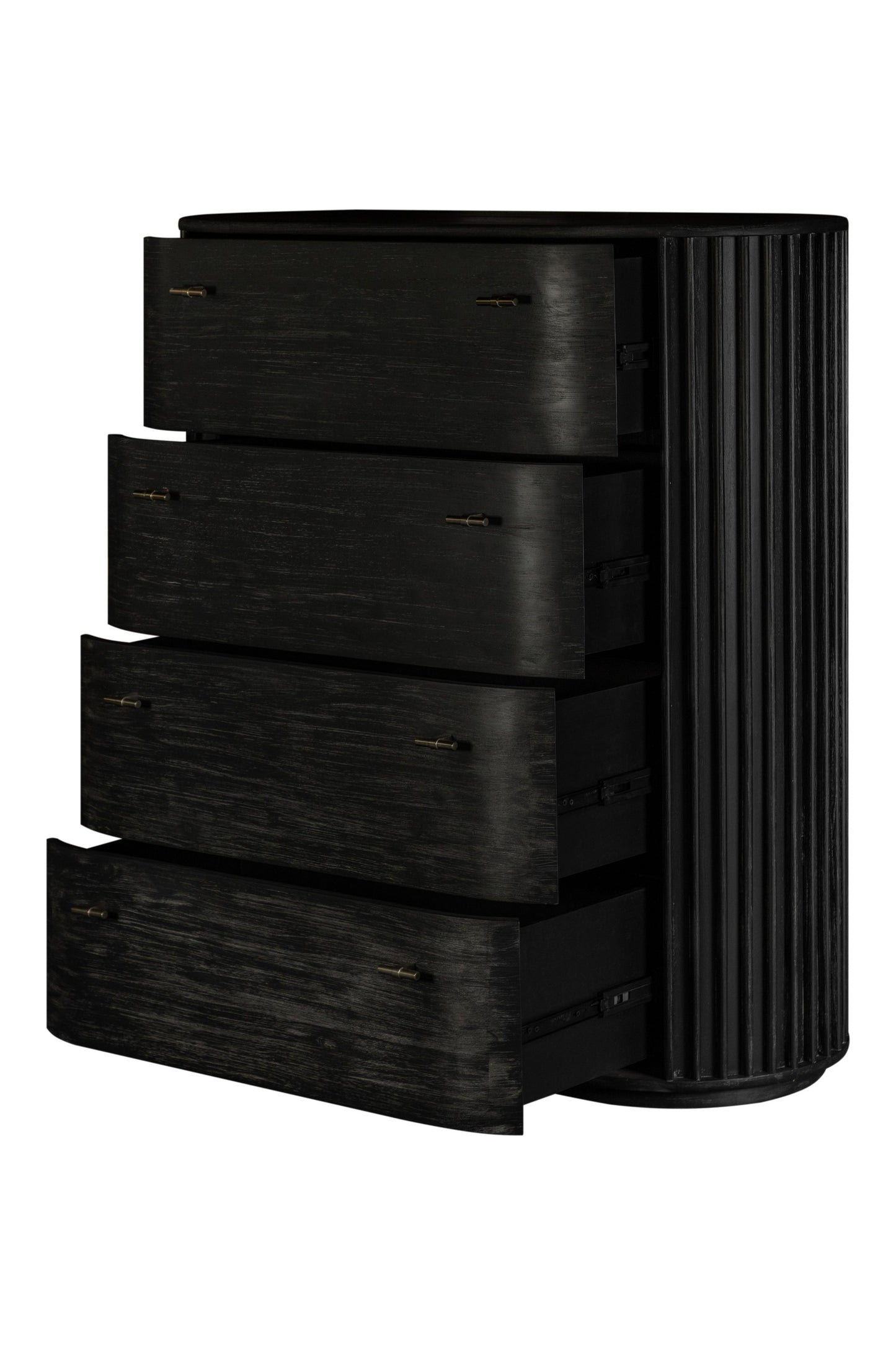 Modrest Fields Modern Black Acacia Chest