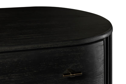 Modrest Fields Modern Black Acacia Chest