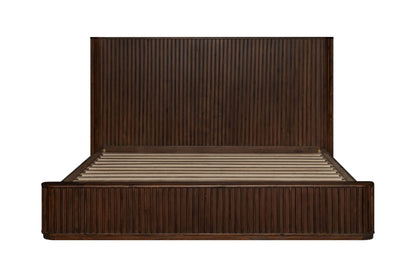 Modrest Fields Modern Walnut Acacia Bed