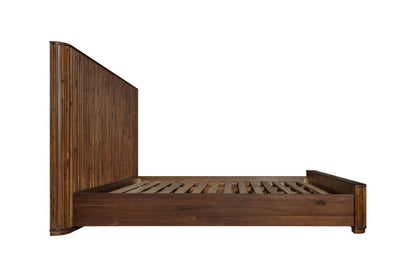 Modrest Fields Modern Walnut Acacia Bed