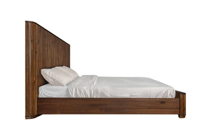 Modrest Fields Modern Walnut Acacia Bed