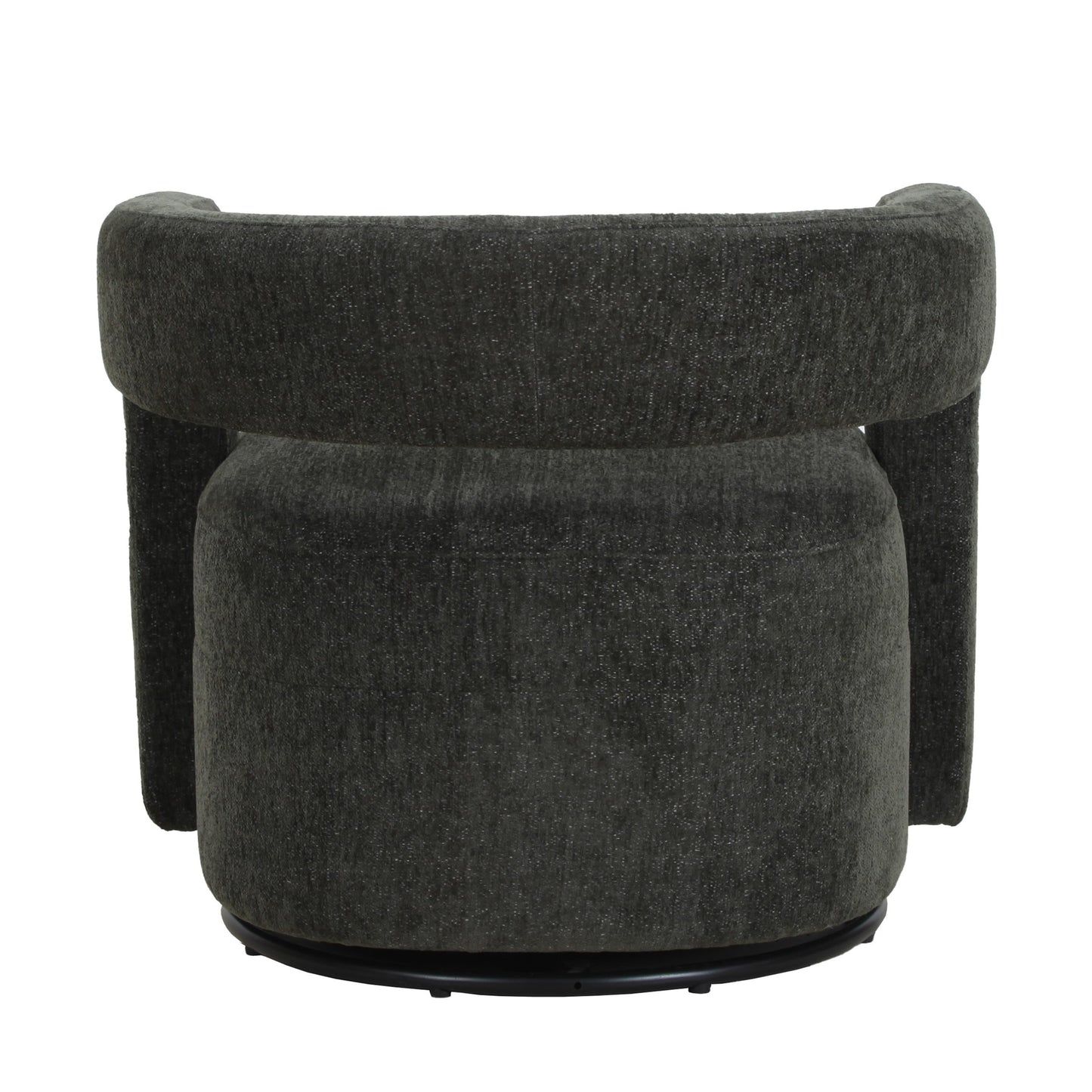 Modrest Ryan Modern Grey Fabric Swivel Accent Chair