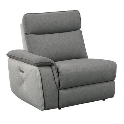 Homelegance Maroni Loveseat Power Reclining 2 Tone Gray 8259DG-2PWH