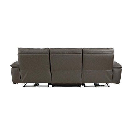 Homelegance Maroni Power Reclining Sofa in Dark Brown 8259RFDB-3PWH