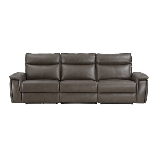 Homelegance Maroni Power Reclining Sofa in Dark Brown 8259RFDB-3PWH